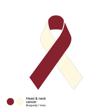 head and neck cancer ribbon vector

