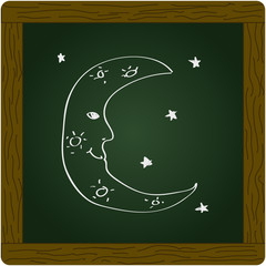 Simple doodle of a moon
