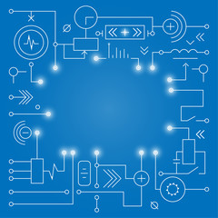 Naklejka premium Abstract technology background