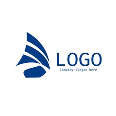 Vector of sailing ship icon. Cruise. Sea Regatta. Business icon for the company. Design element. Vector illustration.