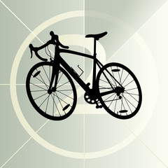 Naklejka premium Race road bike bicycle icon banner vector abstract illustration