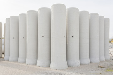 Pipe of cement for the building trade