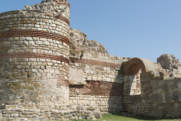 ancient Byzantine church detail in Nessebar, Bulgaria