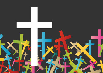 Obraz premium Christianity religion cross concept abstract background vector