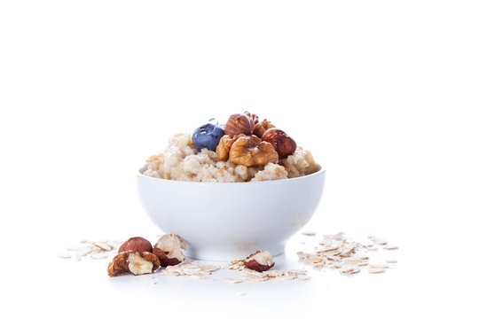 Oatmeal Porridge In Bowl