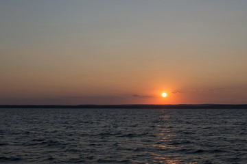sun over sea sunset
