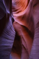 Türaufkleber Schlucht Antelope Canyon as seen in the early afternoon, resulting in deep purple colors, Page, Arizona, USA