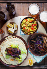 vegetarian Burrito with musvegetarian Burritos with mushrooms, o