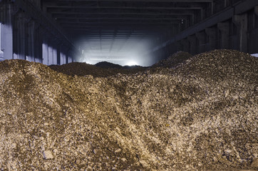 Black coal heap background. Mining concept.