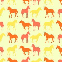 Obraz premium Horses pattern vector background wallpaper concept