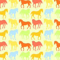 Horses pattern vector background wallpaper concept