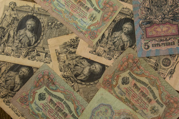 Obraz premium Old money to the 18th and 19th century. Royal Russia. antiques