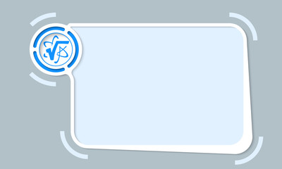 White abstract frame for your text and radix icon