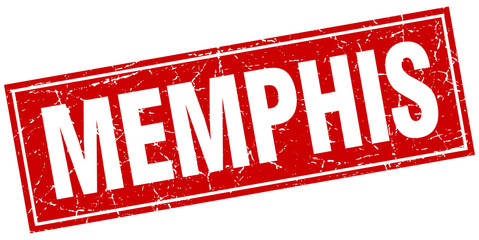 Memphis red square grunge vintage isolated stamp