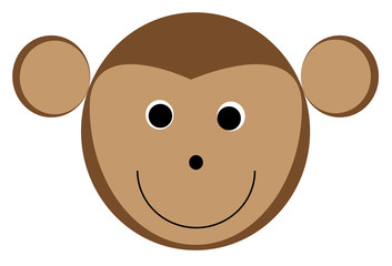 happy monkey baby head