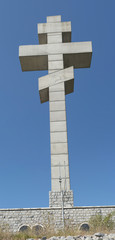 Christian cross on Okolchitca peak, Bulgaria