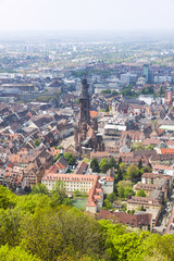 Fototapeta na wymiar Aerial view of Freiburg im Breisgau, Germany