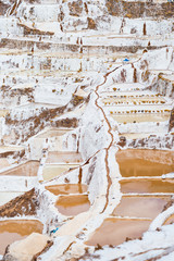 Terraced salt basins on the Peruvian Andes