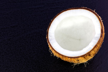 close up of a coconut 