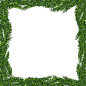 Christmas tree frame isolated. Vector eps10