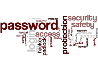 Password, word cloud concept 7