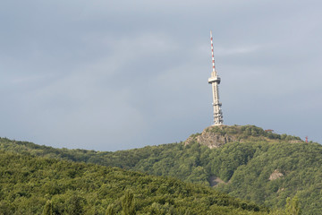 Vitosha Mountain TV Tower, better known as Kopitoto. Located near Sofia, Bulgaria.