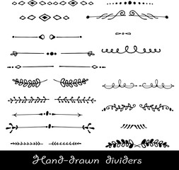 Hand drawn vector line border 