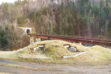 Old railway Tunnel under mountain
