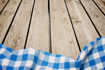 Tablecloth on wood