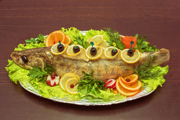 zander fish baked