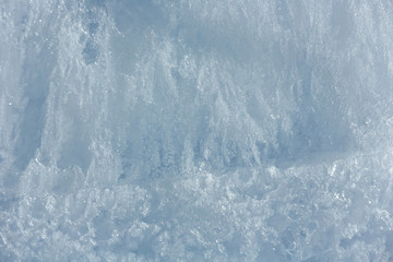 Glacial block of ice closeup.