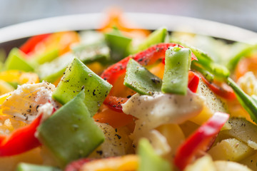 Asian cuisine healthy raw food prepared to cook in pan