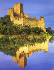 Almourol -castle of Knights Templar , Portugal