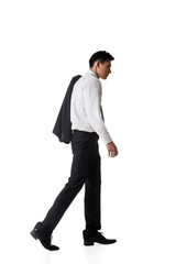 businessman hold coat