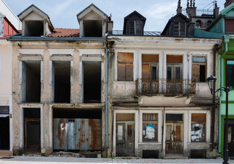 The Abandoned buildings in Cetinje. Montenegro.