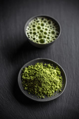 Powdered green tea