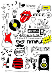 Set of music doodles - 100744319