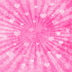 Pink hearts as background