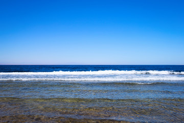 Beautiful sky and blue sea
