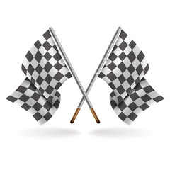 Racing formula 1 flags isolated on light background