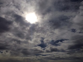 Rayo de sol entre las nubes