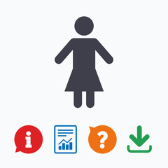 Female sign icon. Woman human symbol.