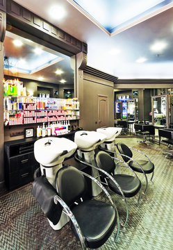 Interior of luxury beauty salon