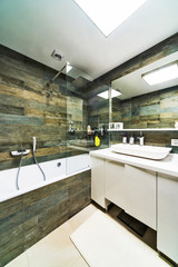 Interior design. Large Bathroom in Luxury Home