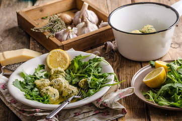 Ricotta dumplings with spinach