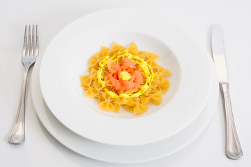 colored sauce pasta