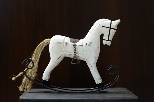 White Wooden Toy Horse