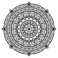 Vector henna tatoo mandala. Mehndi style.

