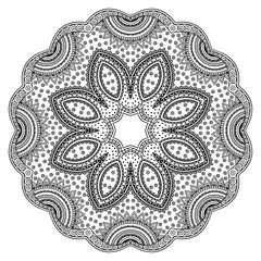 Vector henna tatoo mandala. Mehndi style.
