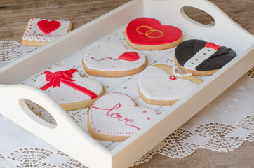 San Valentín - wedding cookies.
